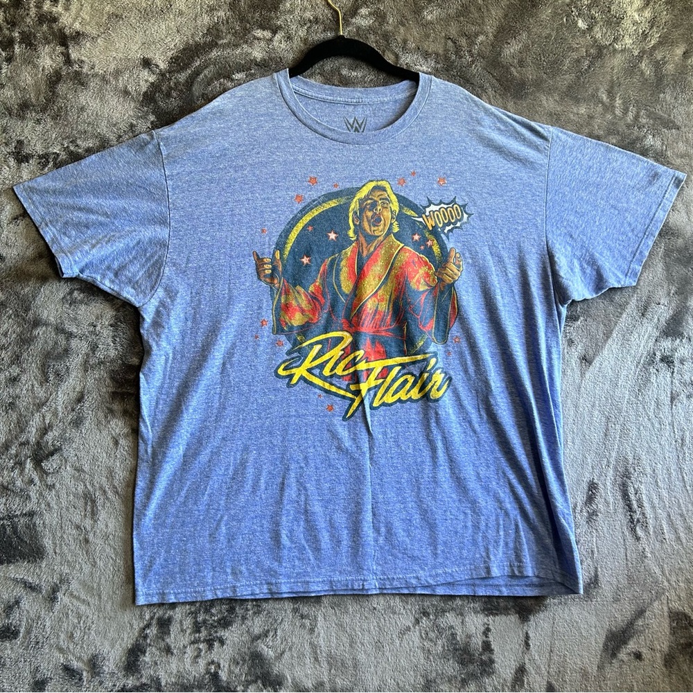 Ric Flair Wrestling WWE‎ T-Shirt Men's Size 2XL Wooo Graphic Tee Wrestle Mania